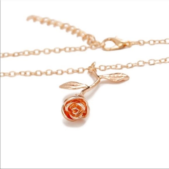 NEW 18K Gold Plated  Romantic Flower Necklace - Picture 6 of 9